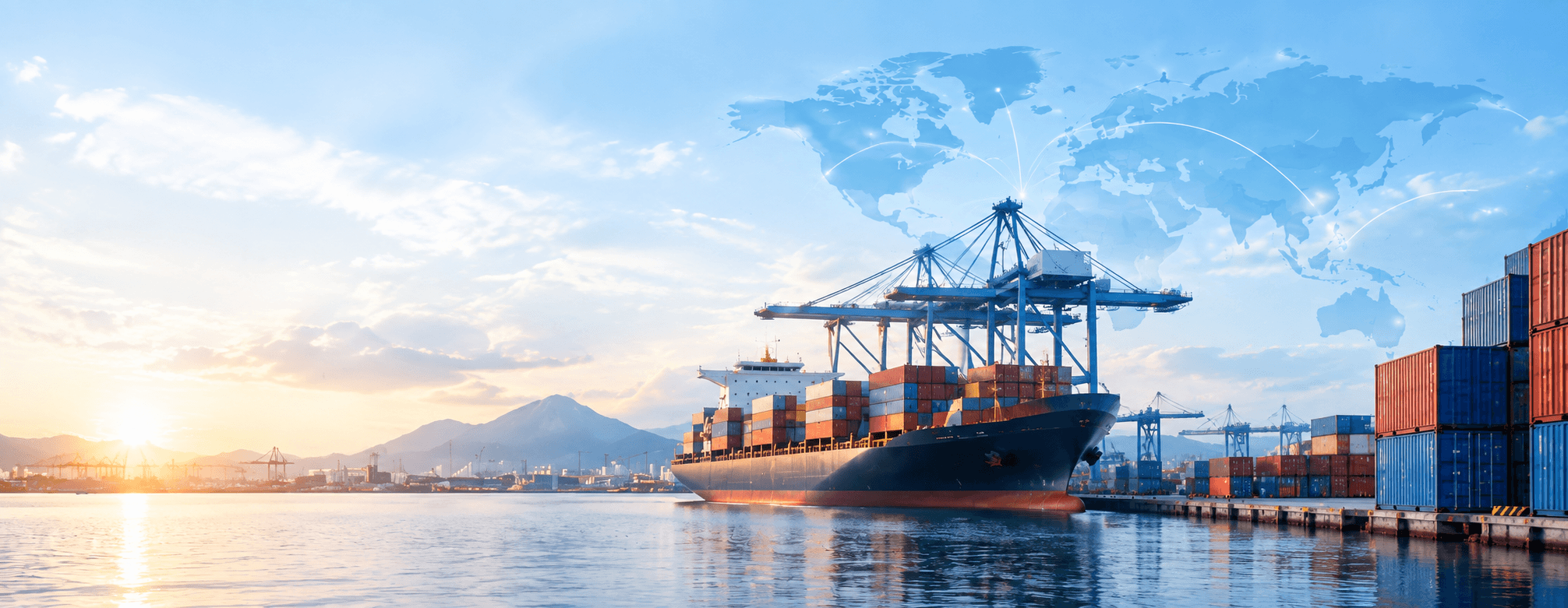 Global export logistics and trade network — EXPORIQ digital export intelligence platform